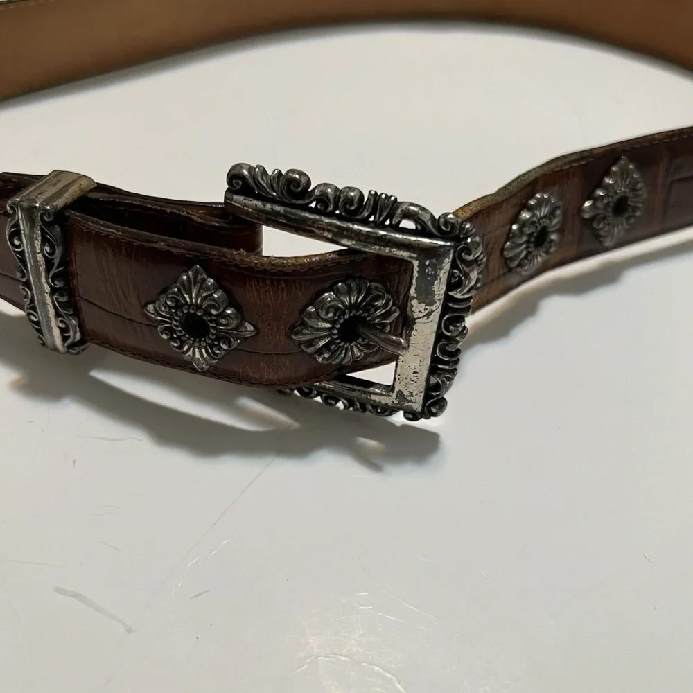 Brighton brown leather belt